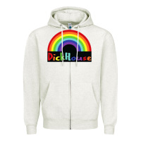 Oatmeal Heather dick house Zipper Hoodie - linhVisuals