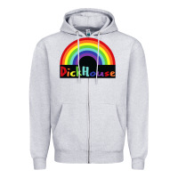 Heather Grey dick house Zipper Hoodie - linhVisuals