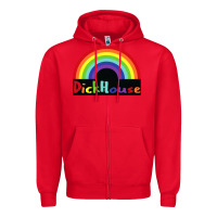 Red dick house Zipper Hoodie - linhVisuals