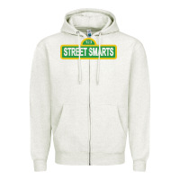 Oatmeal Heather street smarts   john mulaney Zipper Hoodie - linhVisuals