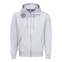 Heather Grey st. catherine university Zipper Hoodie - linhVisuals