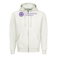 Oatmeal Heather st. catherine university Zipper Hoodie - linhVisuals