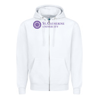 White st. catherine university Zipper Hoodie - linhVisuals