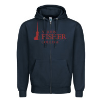 Navy st. john fisher collage Zipper Hoodie - linhVisuals
