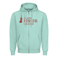 Seafoam st. john fisher collage Zipper Hoodie - linhVisuals