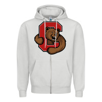 Dove Grey The cornell big red Zipper Hoodie - linhVisuals