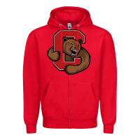 Red The cornell big red Zipper Hoodie - linhVisuals