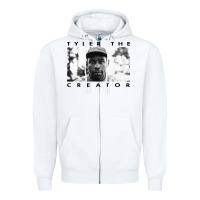 White tyler the creator Zipper Hoodie - linhVisuals