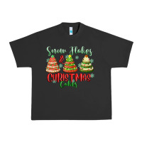 Pigment Black snow flakes and christmas cakes Urban Heavy Tee - FaDigitalArtStudio
