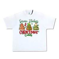 Snow Flakes And Christmas Cakes Urban Heavy Tee | Teevron