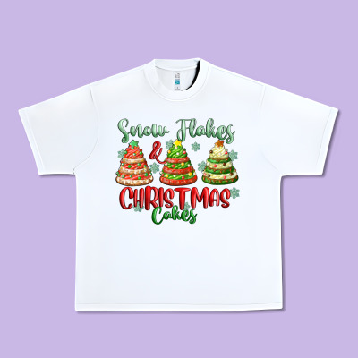 Snow Flakes And Christmas Cakes Urban Heavy Tee Designed By Fadigitalartstudio