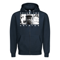 Navy tyler the creator Zipper Hoodie - linhVisuals