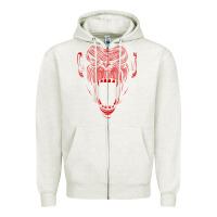 Oatmeal Heather primal onnit t chimp Zipper Hoodie - linhVisuals