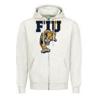 Oatmeal Heather The fiu panthers Zipper Hoodie - linhVisuals