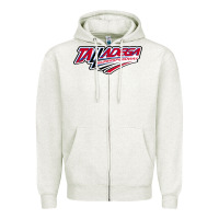 Oatmeal Heather Talladega Superspeedway Zipper Hoodie - linhVisuals