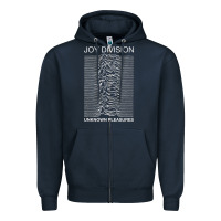 Navy joy division Zipper Hoodie - linhVisuals