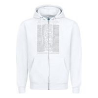 White joy division Zipper Hoodie - linhVisuals