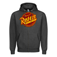 Charcoal Heather Rust Eze Zipper Hoodie - linhVisuals