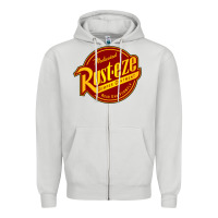 Dove Grey Rust Eze Zipper Hoodie - linhVisuals