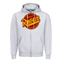 Heather Grey Rust Eze Zipper Hoodie - linhVisuals