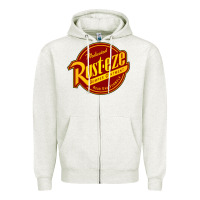 Oatmeal Heather Rust Eze Zipper Hoodie - linhVisuals