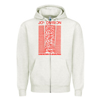 Oatmeal Heather joy division Zipper Hoodie - linhVisuals