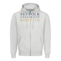 Dove Grey suffolk university Zipper Hoodie - linhVisuals