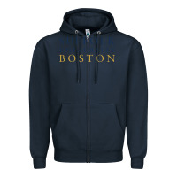 Navy suffolk university Zipper Hoodie - linhVisuals