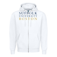White suffolk university Zipper Hoodie - linhVisuals
