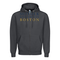 Smoke suffolk university Zipper Hoodie - linhVisuals