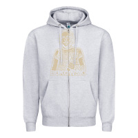 Heather Grey vintage charles bukowski Zipper Hoodie - linhVisuals