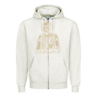 Oatmeal Heather vintage charles bukowski Zipper Hoodie - linhVisuals