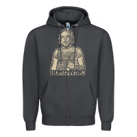 Smoke vintage charles bukowski Zipper Hoodie - linhVisuals