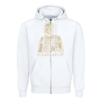 White vintage charles bukowski Zipper Hoodie - linhVisuals