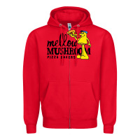 Red mellow mushroom Zipper Hoodie - linhVisuals