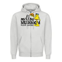 Dove Grey mellow mushroom Zipper Hoodie - linhVisuals