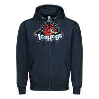 Navy Ice-Hogs Zipper Hoodie - linhVisuals