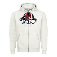 Oatmeal Heather Ice-Hogs Zipper Hoodie - linhVisuals