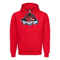 Red Ice-Hogs Zipper Hoodie - linhVisuals