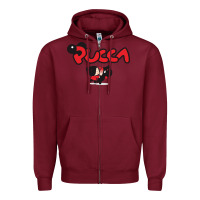 Burgundy pucca and garu Zipper Hoodie - linhVisuals