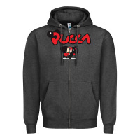 Charcoal Heather pucca and garu Zipper Hoodie - linhVisuals