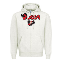 Oatmeal Heather pucca and garu Zipper Hoodie - linhVisuals