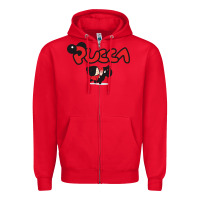 Red pucca and garu Zipper Hoodie - linhVisuals