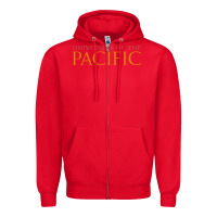 Red University of the Pacific Zipper Hoodie - linhVisuals