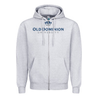 Heather Grey Old Dominion University Zipper Hoodie - linhVisuals
