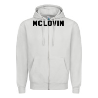 Dove Grey mclovin novelty humor Zipper Hoodie - linhVisuals