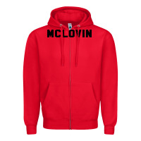 Red mclovin novelty humor Zipper Hoodie - linhVisuals