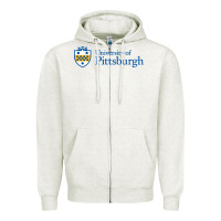 Oatmeal Heather University of Pittsburgh Zipper Hoodie - linhVisuals
