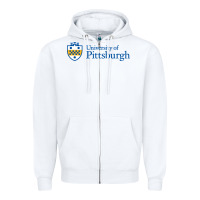 White University of Pittsburgh Zipper Hoodie - linhVisuals