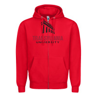 Red transylvania university Zipper Hoodie - linhVisuals